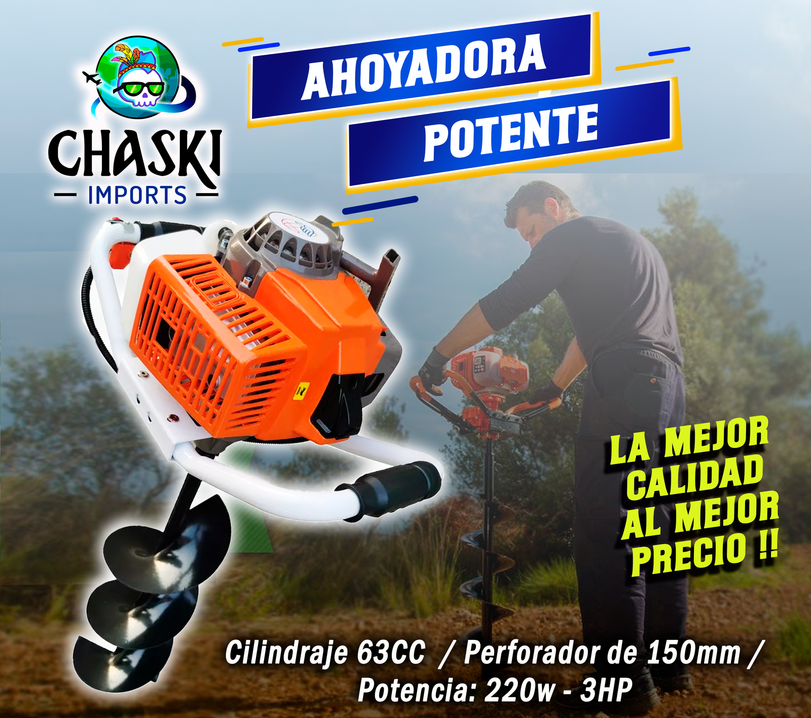 AHOYADORA ahoyador de tierra a gasolina en ecuador chaski imports