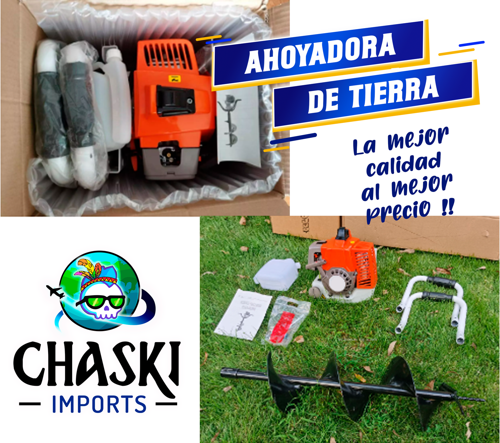 AHOYADORA2 ahoyador de tierra a gasolina en ecuador chaski imports