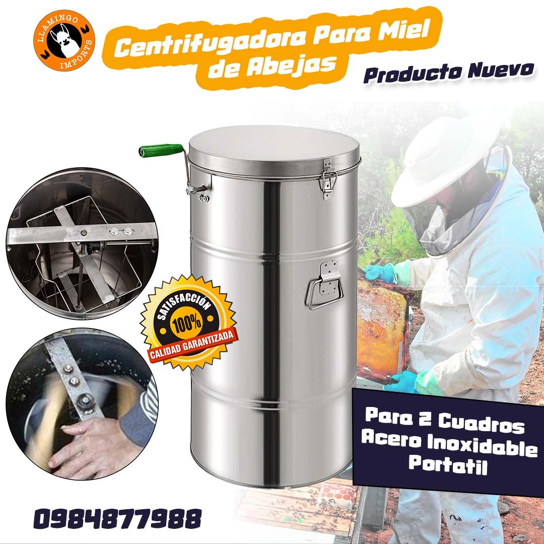 Centrifugadora de miel de 2 marcos